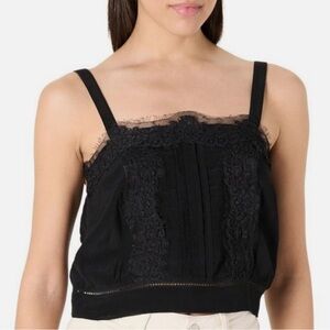 5/$20 The Drop Joylin Lace Inset Womens Top XXS NWT